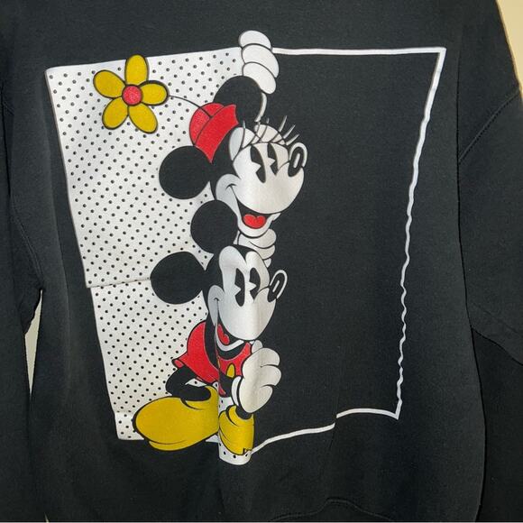VNTG DISNEY Minnie and Mickey screenprint crewneck M - Picture 3 of 5